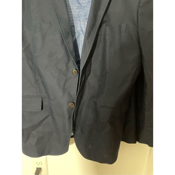Saddlebred Navy 4 Way Stretch Blazer SZ 42 Short - Picture 6 of 11